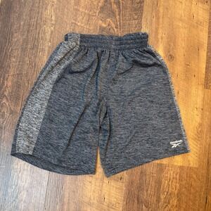 Reebok Athletic Basketball Shorts Boys 10/12 Elastic Waist Gray